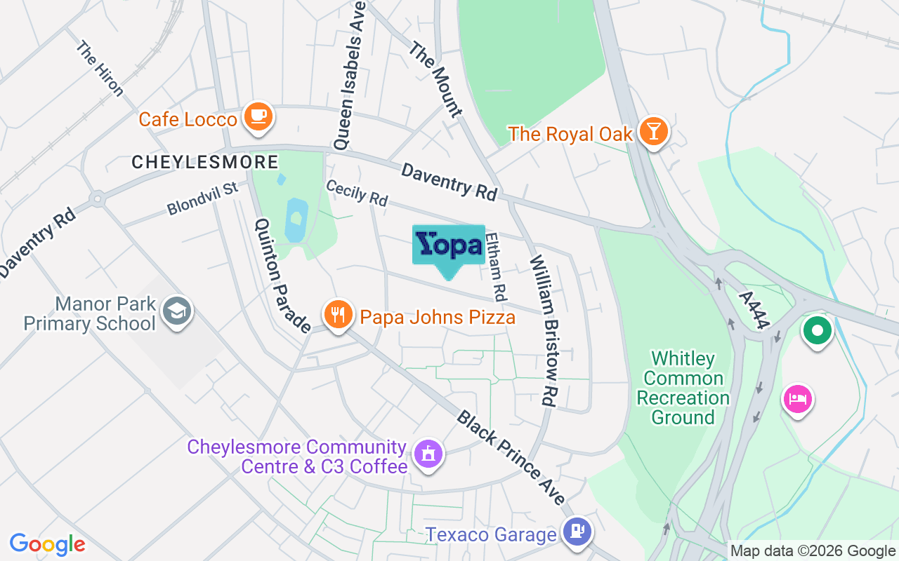 Map showing the location of CV3 5LT
