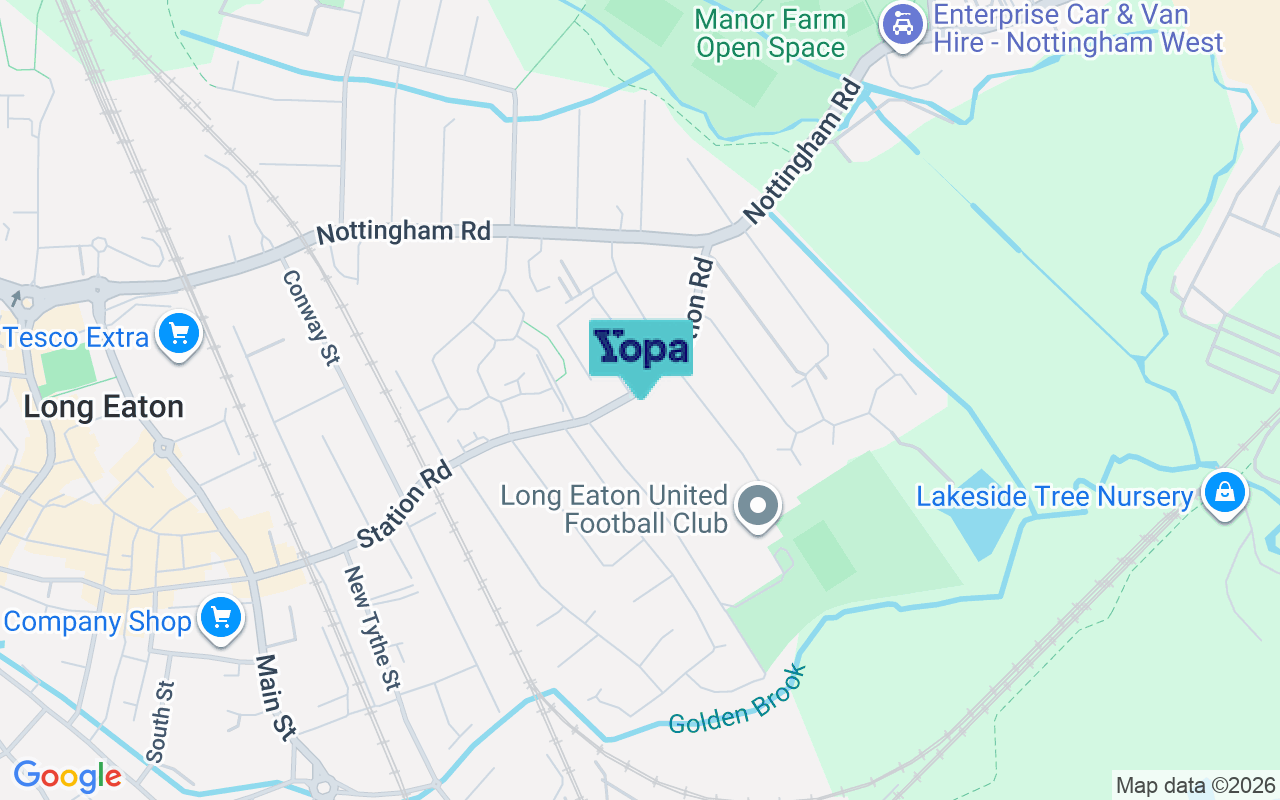 Map showing the location of NG10 2EE