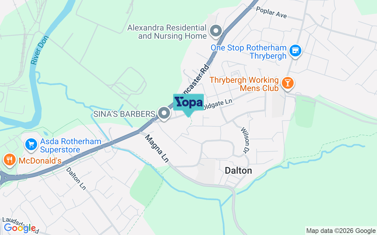 Map showing the location of S65 4JT
