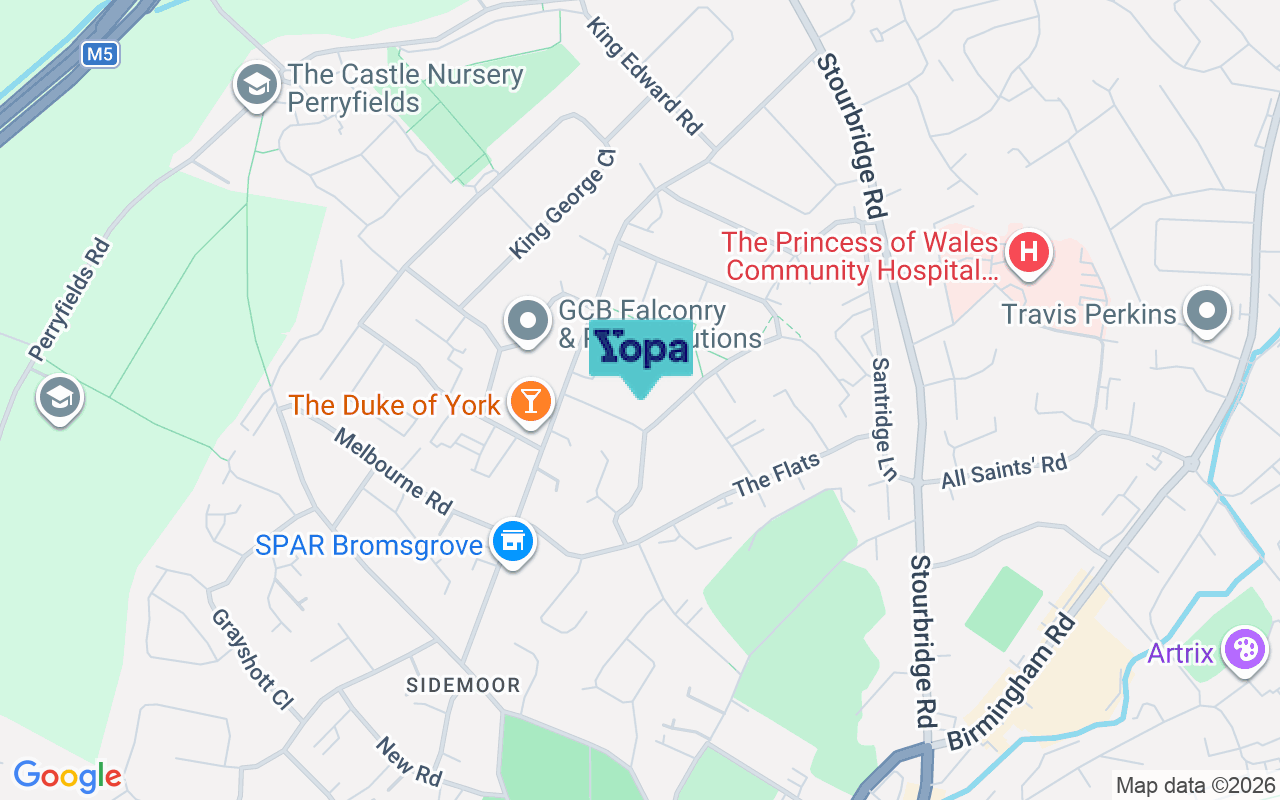Map showing the location of B61 8LQ
