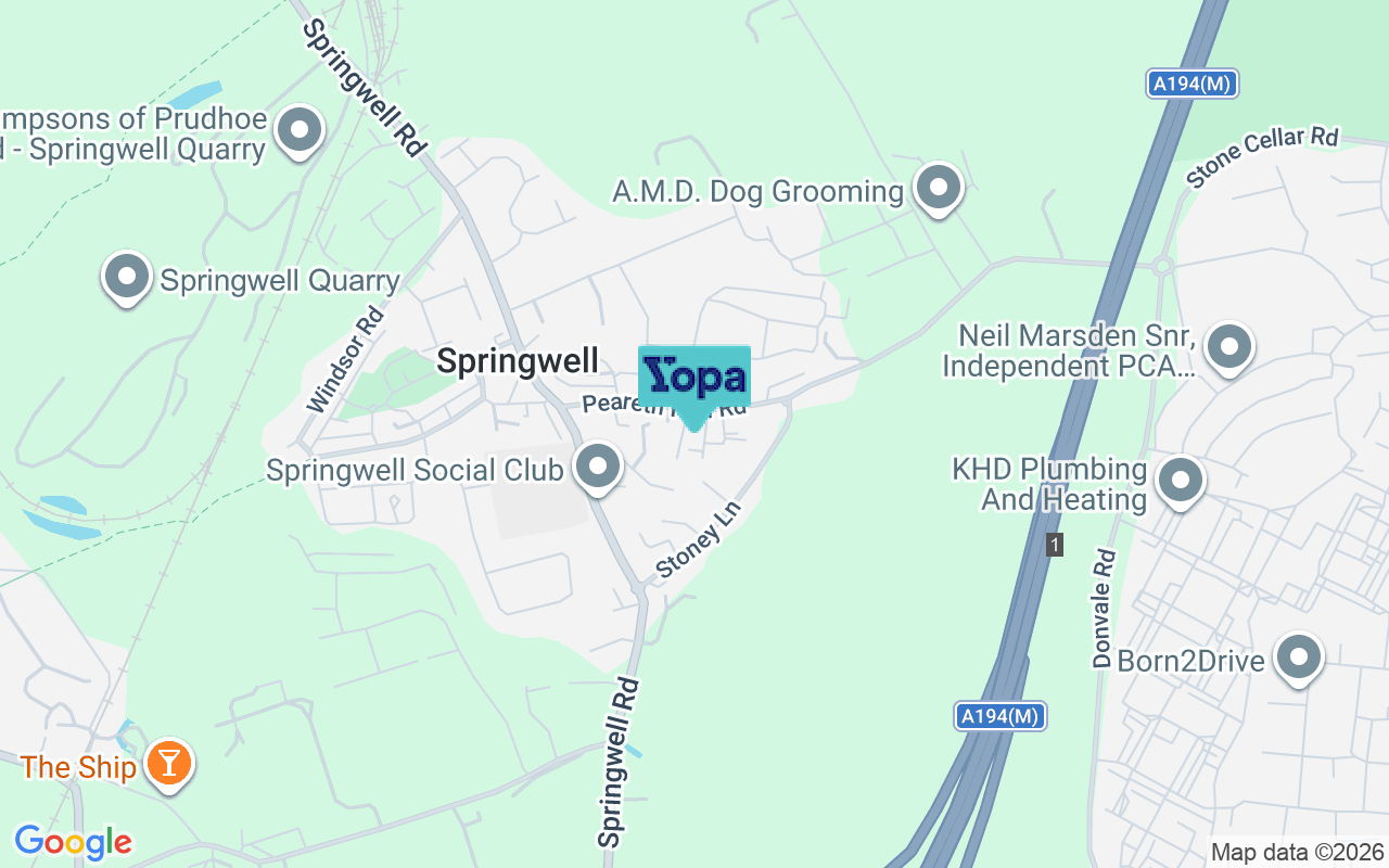 Map showing the location of NE9 7PH