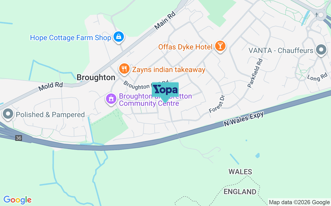 Map showing the location of CH4 0RA