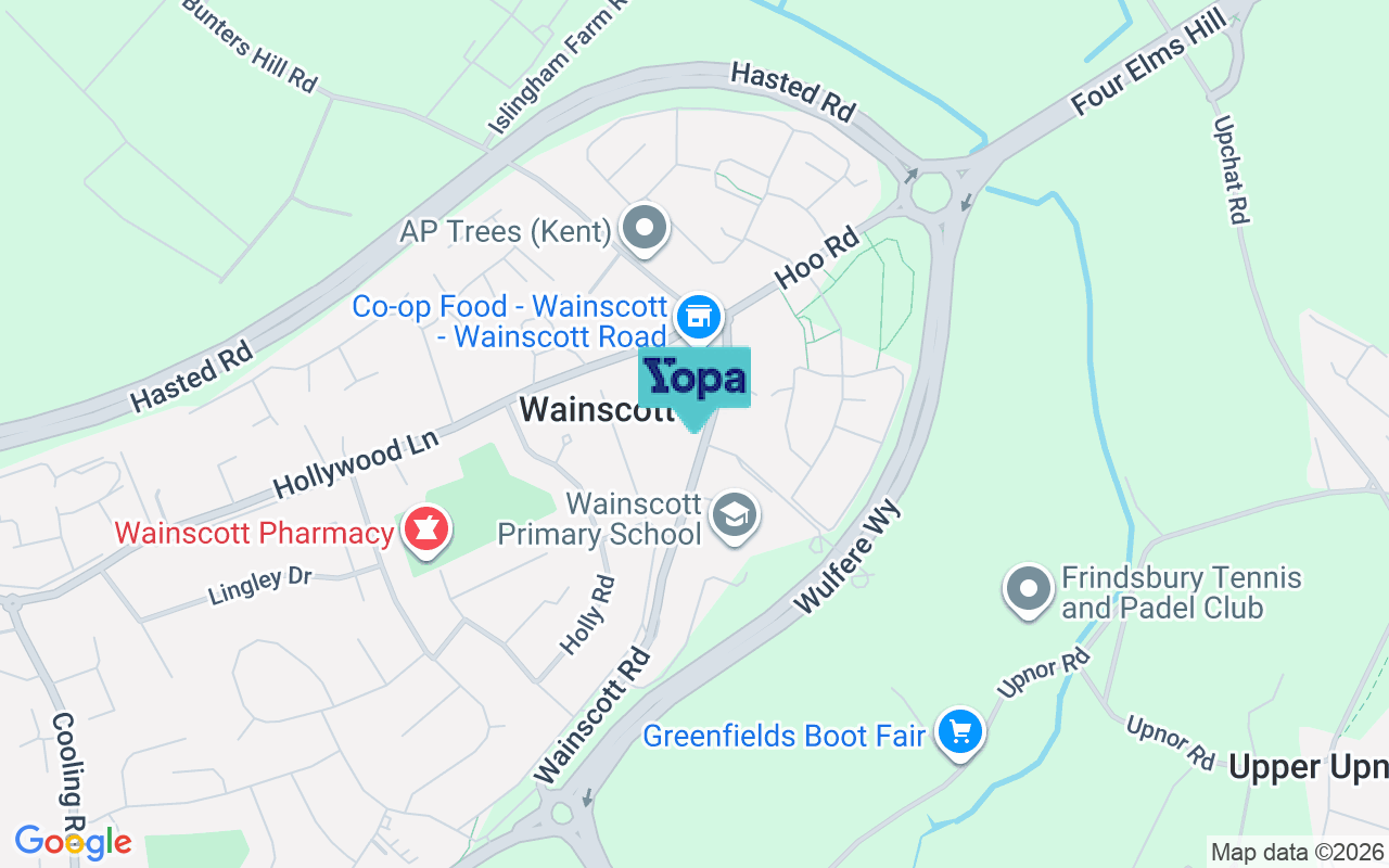 Map showing the location of ME2 4LB