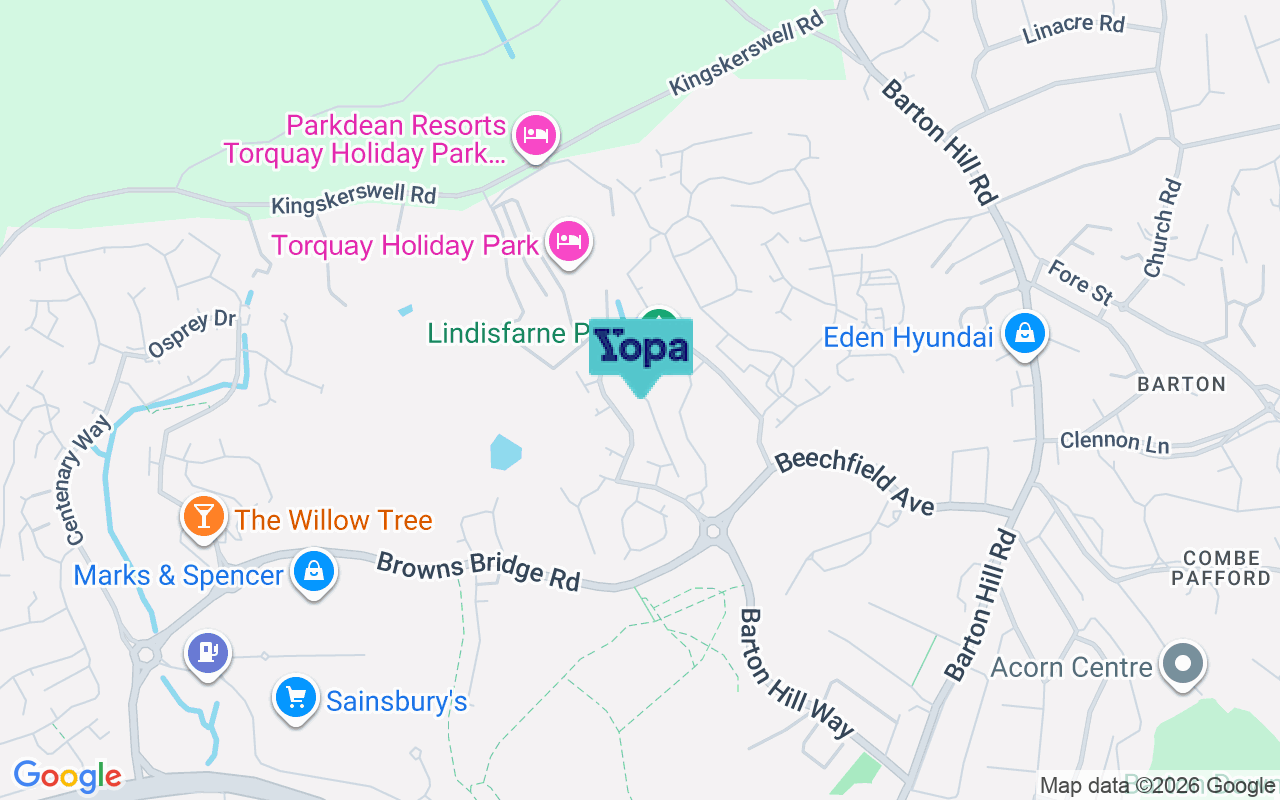 Map showing the location of TQ2 7BQ