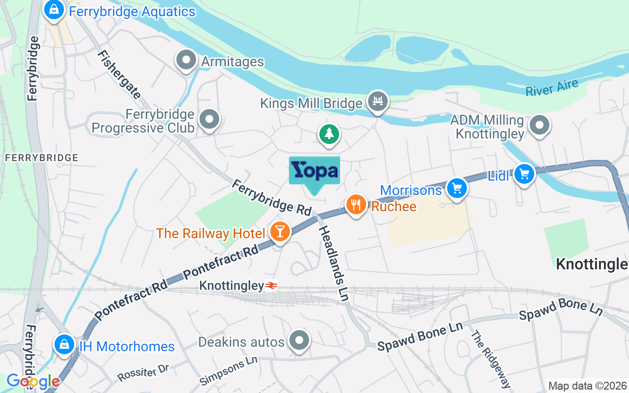 Map showing the location of WF11 8LB