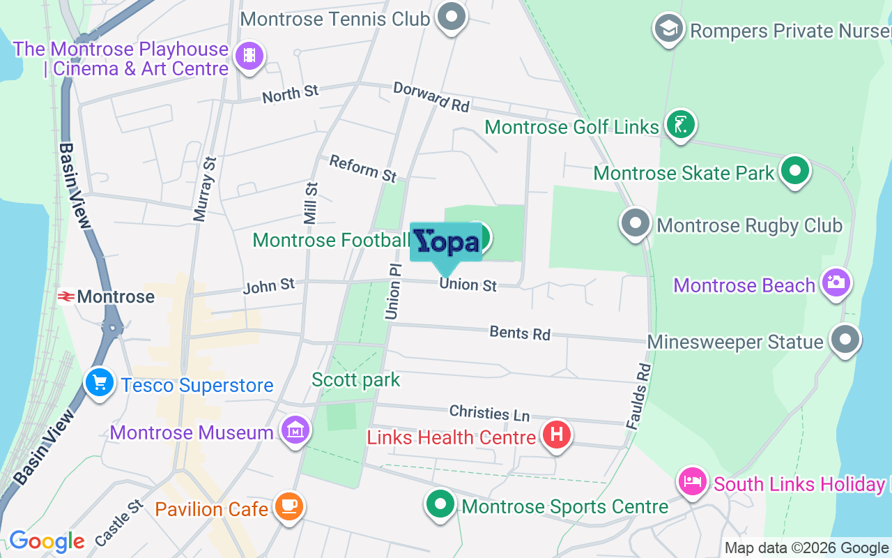 Map showing the location of DD10 8PY