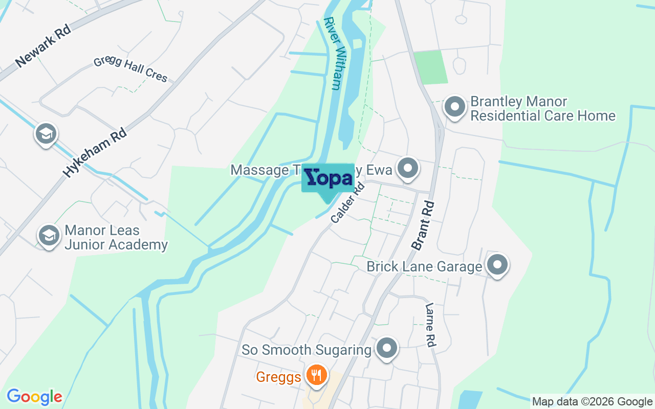 Map showing the location of LN5 8SS