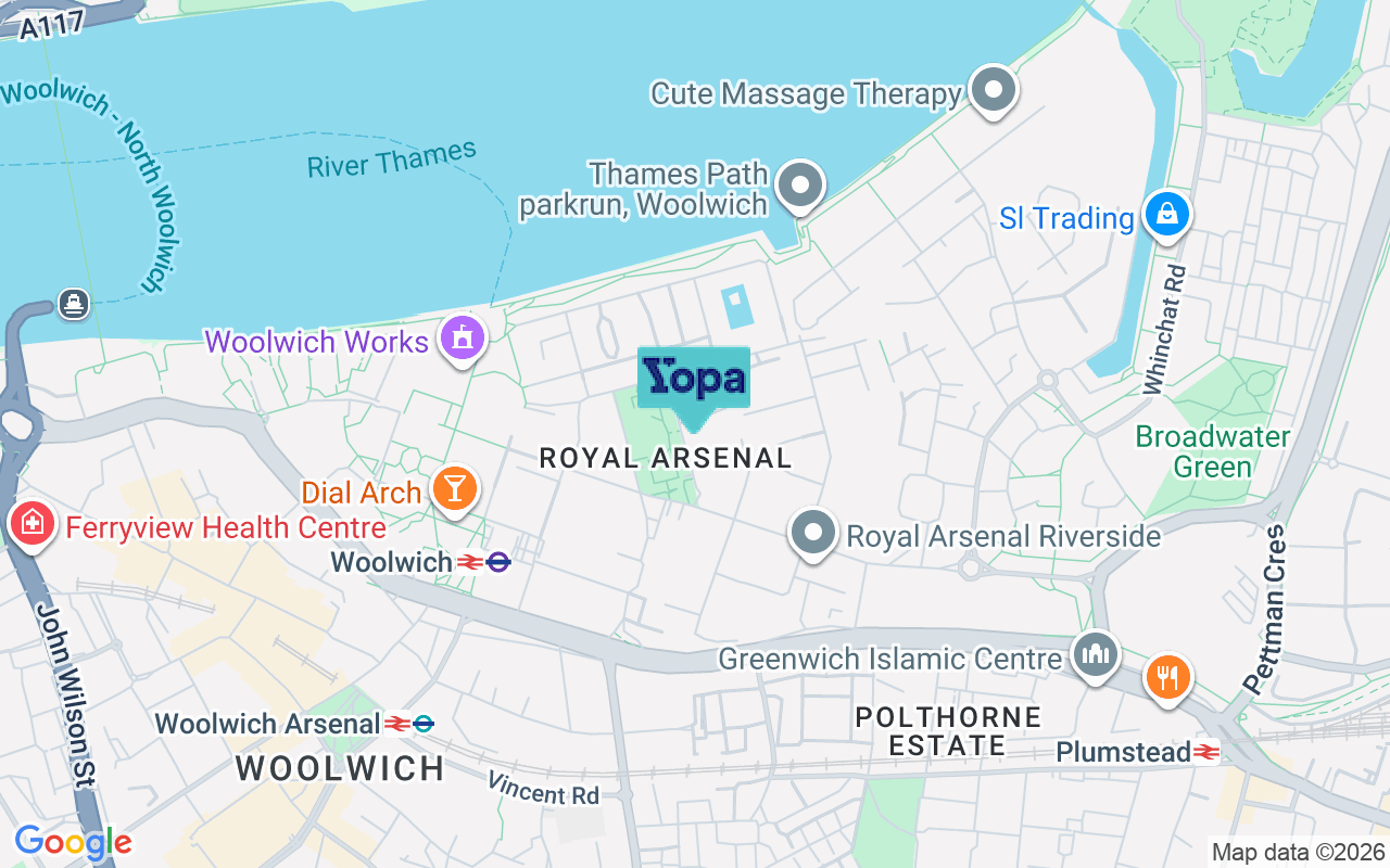 Map showing the location of SE18 6SY