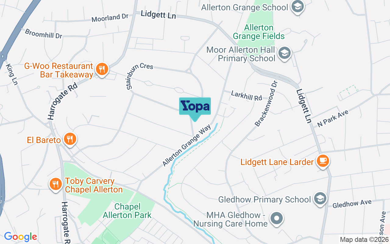 Map showing the location of LS17 6NW