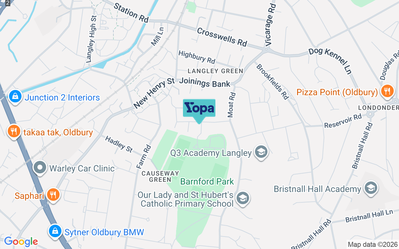 Map showing the location of B68 8ES