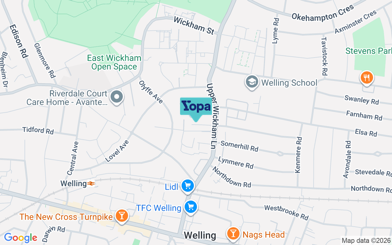 Map showing the location of DA16 3DT