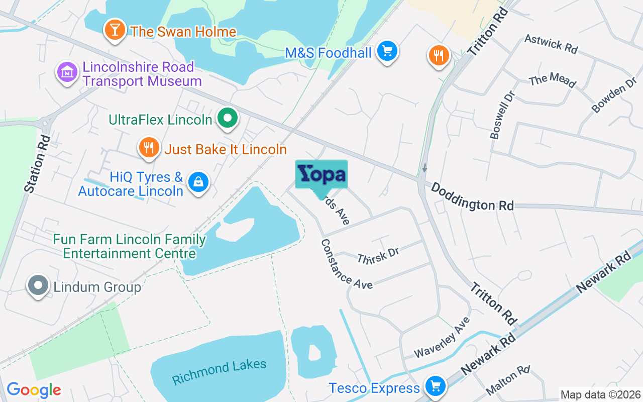Map showing the location of LN6 8SJ