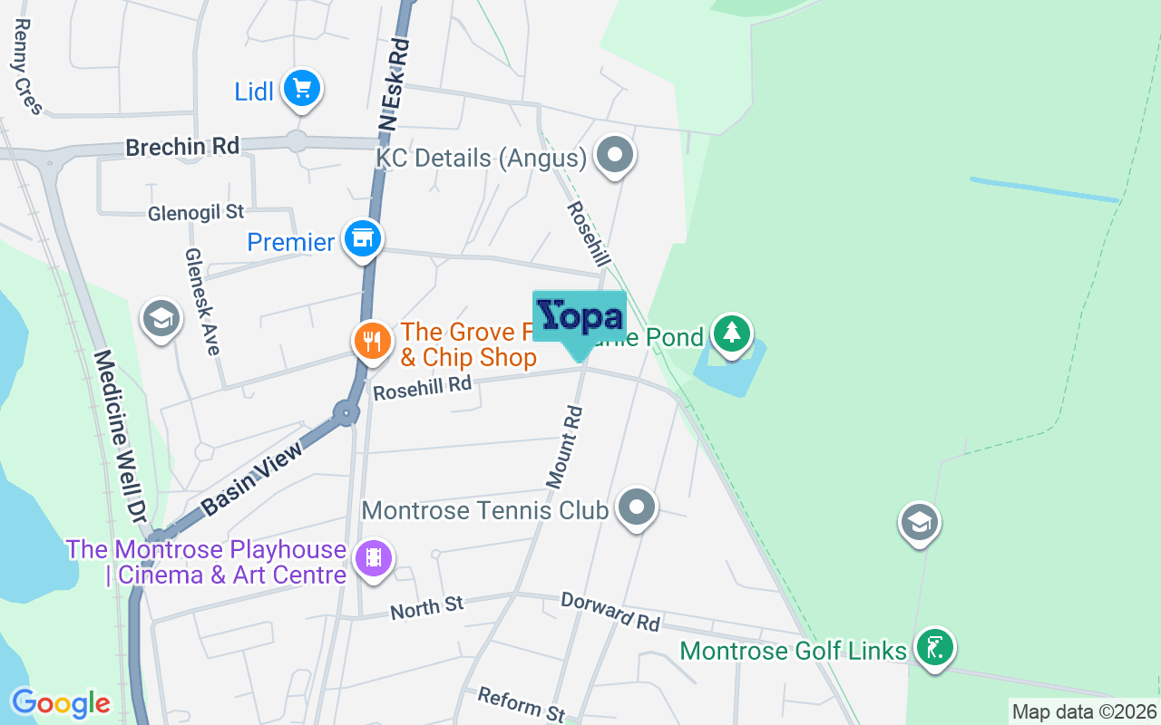 Map showing the location of DD10 8RY