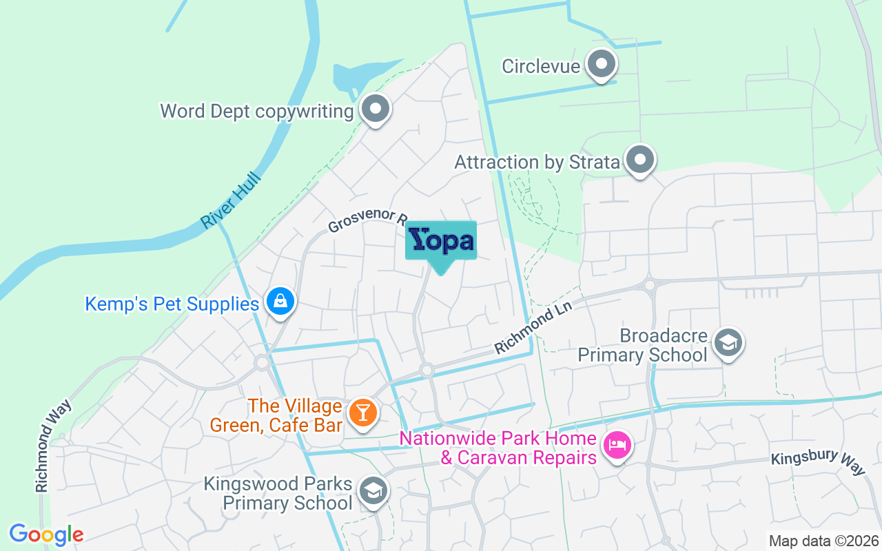 Map showing the location of HU7 3FF