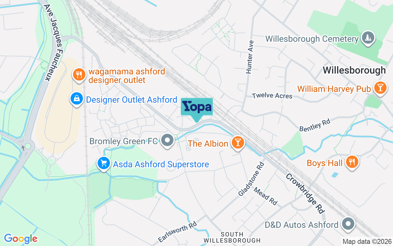 Map showing the location of TN24 0XN