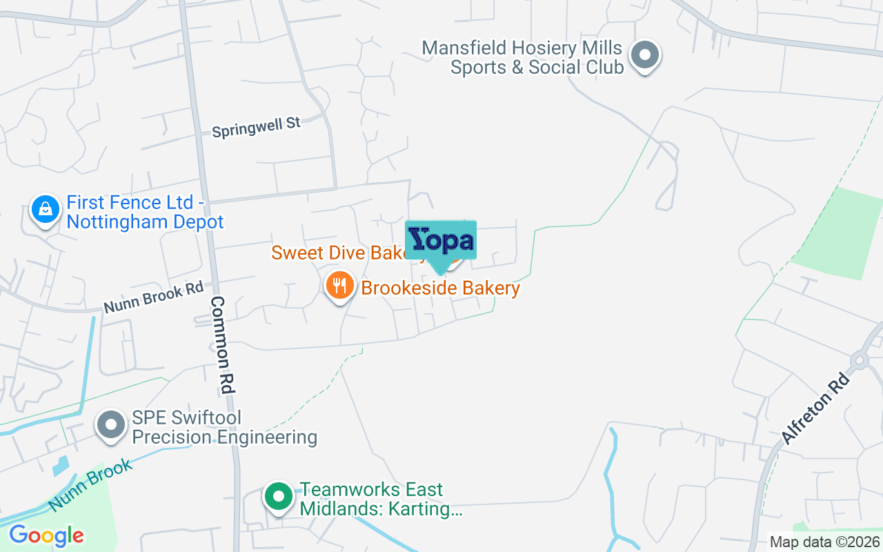 Map showing the location of NG17 2TH