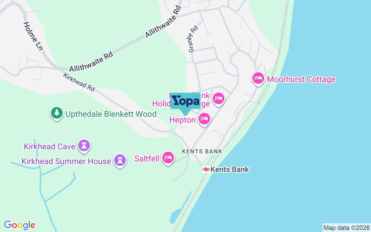 Map showing the location of LA11 7ES