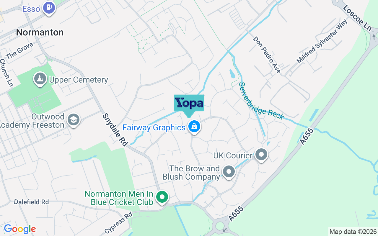 Map showing the location of WF6 1UZ