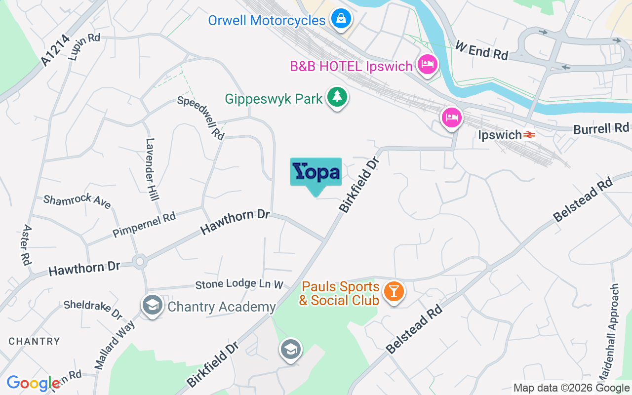 Map showing the location of IP2 9HD