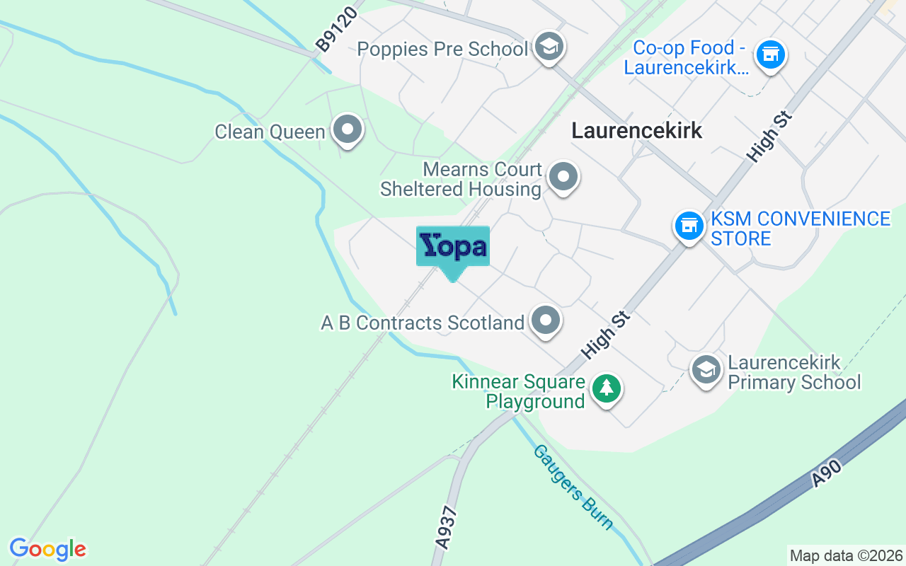Map showing the location of AB30 1UG