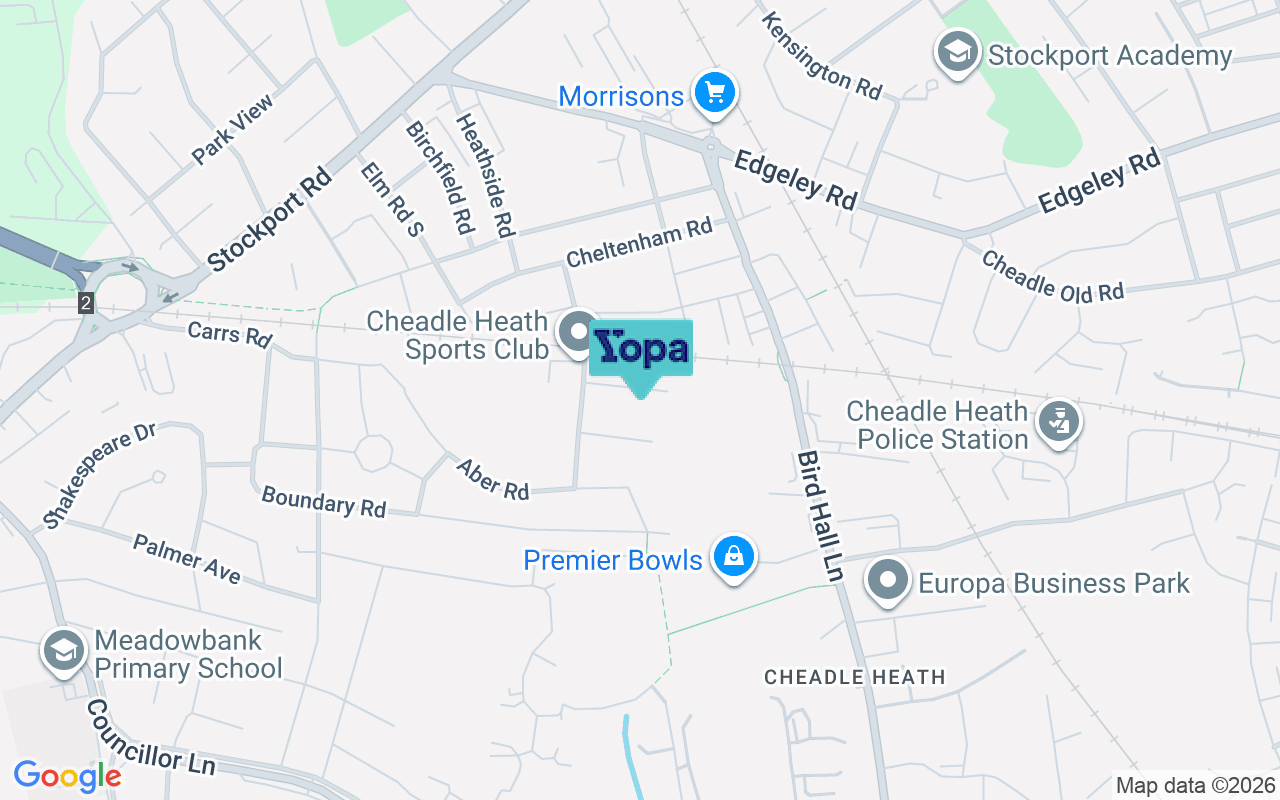 Map showing the location of SK8 2EX