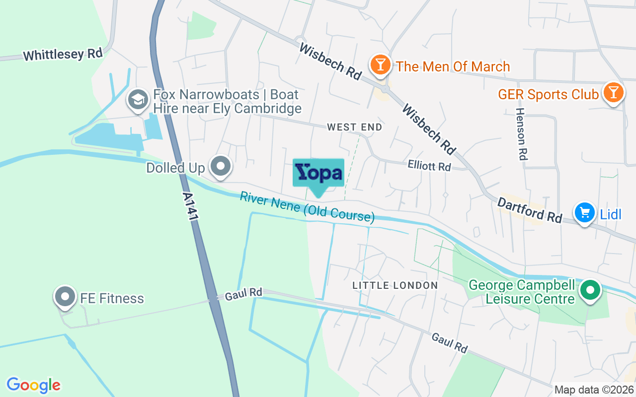 Map showing the location of PE15 8DH
