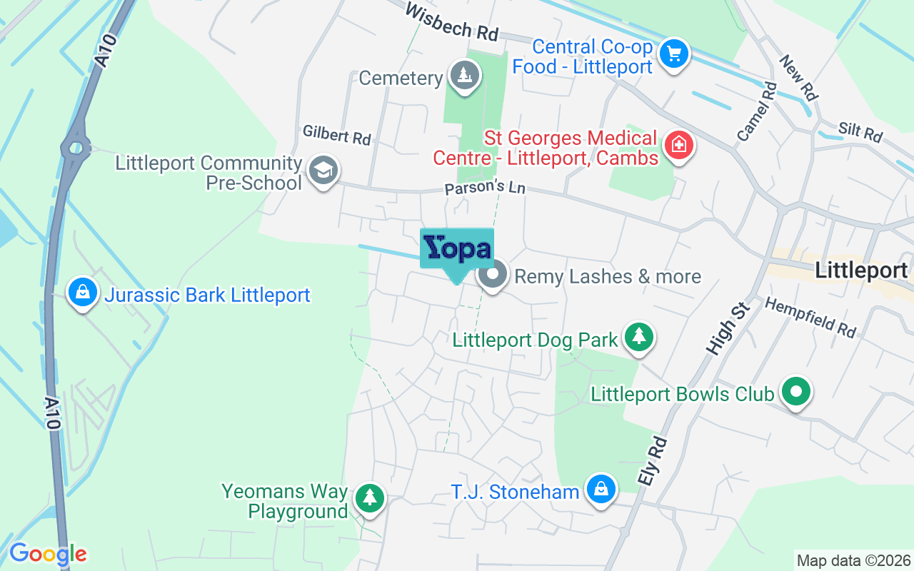Map showing the location of CB6 1EY
