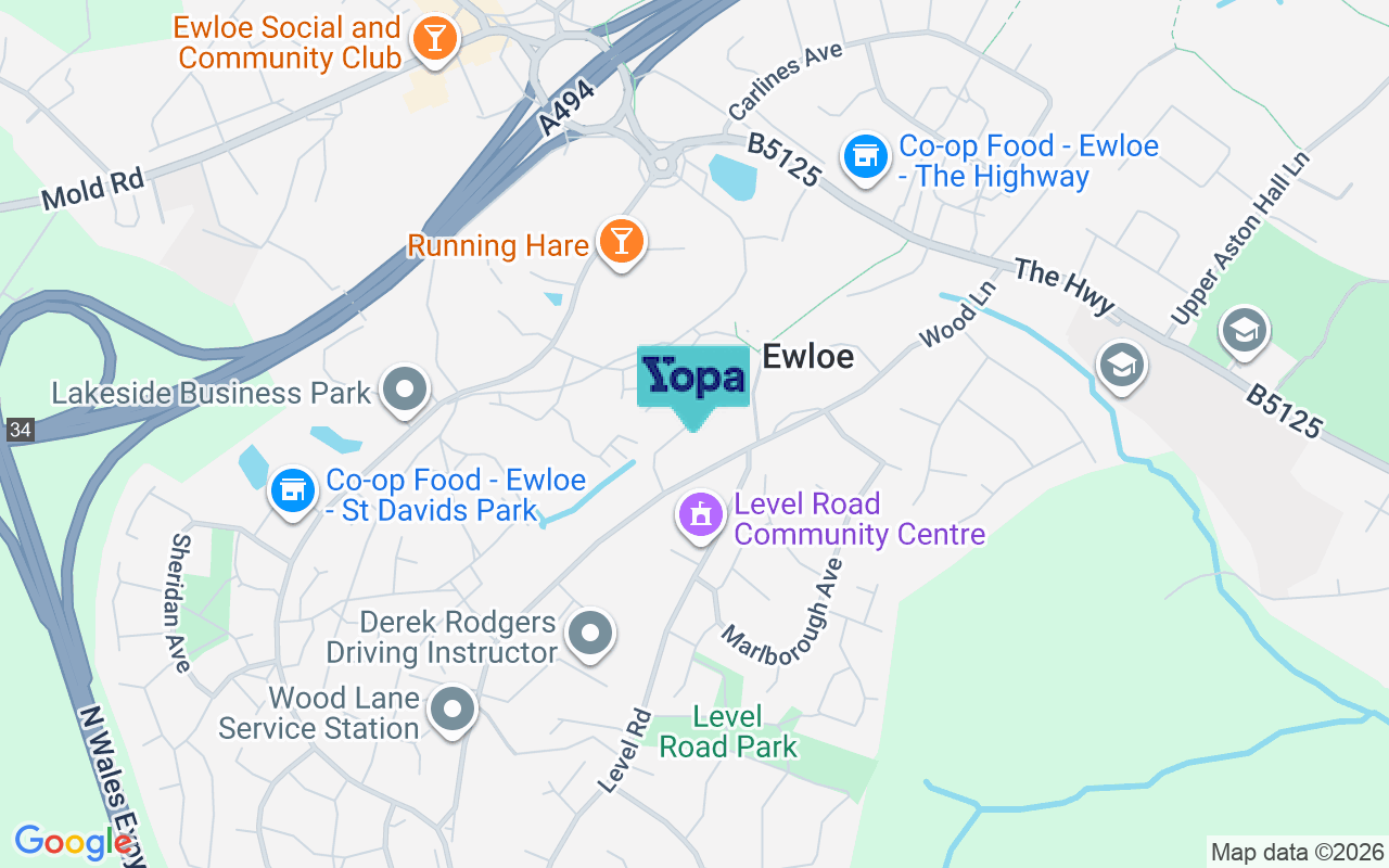 Map showing the location of CH5 3LY