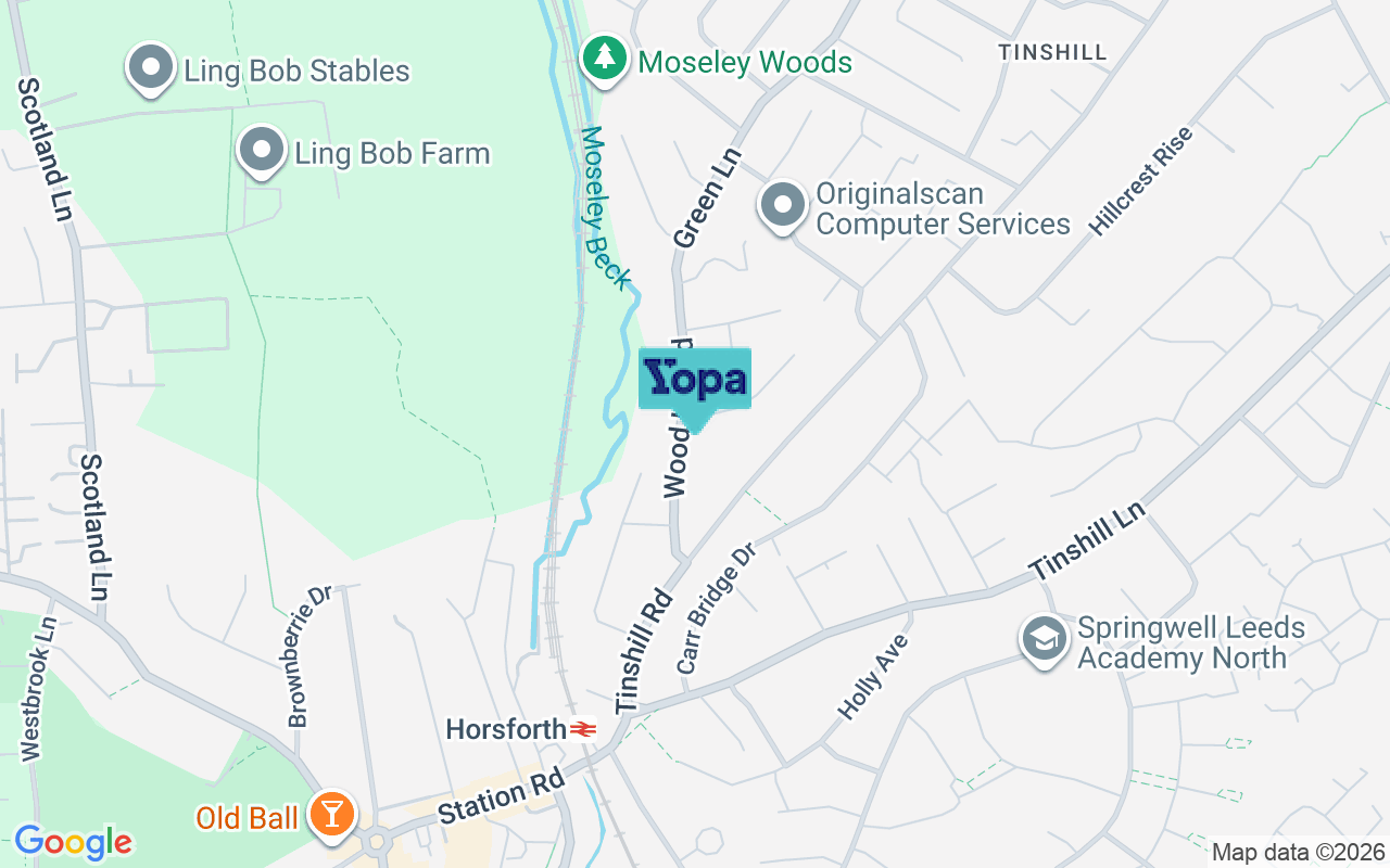 Map showing the location of LS16 7DA