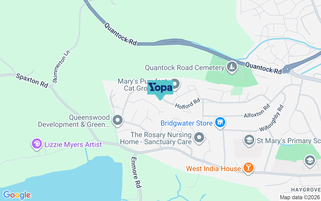 Map showing the location of TA6 7NZ