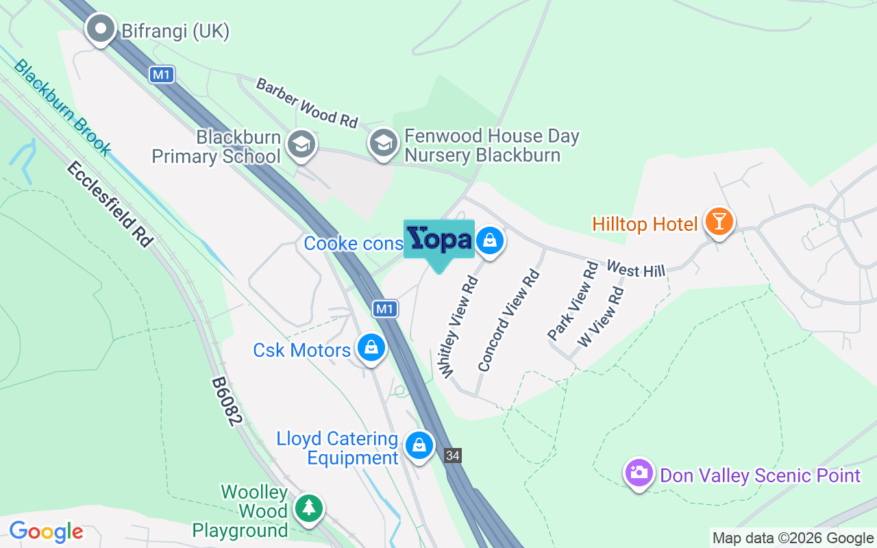 Map showing the location of S61 2DJ