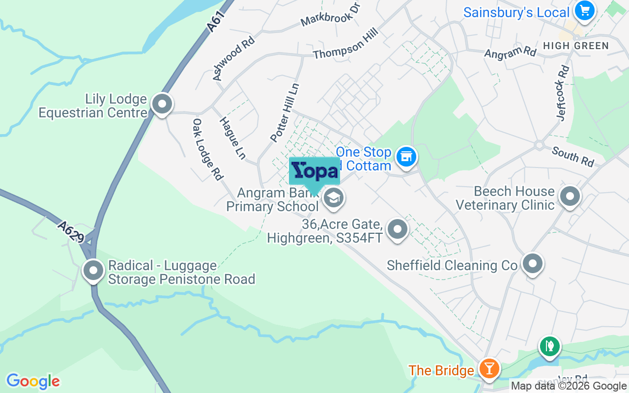 Map showing the location of S35 4HN
