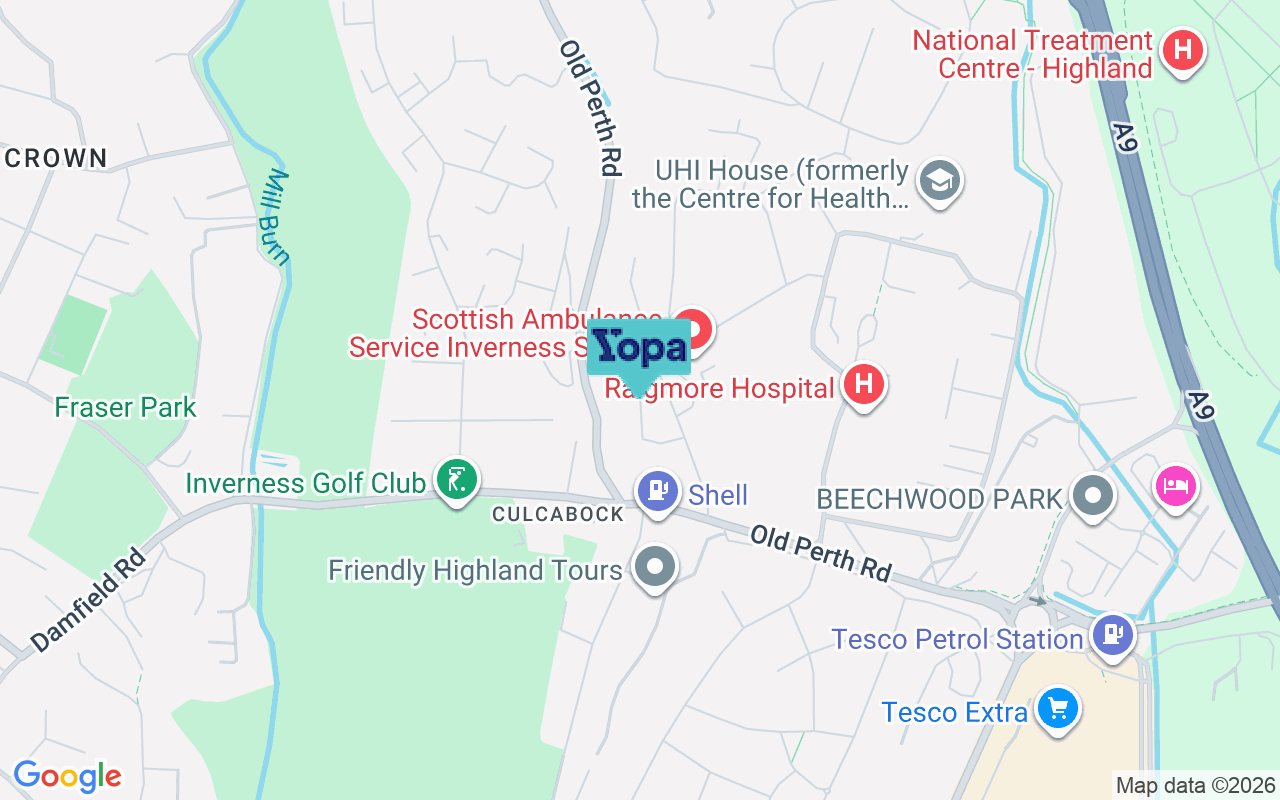 Map showing the location of IV2 3UW