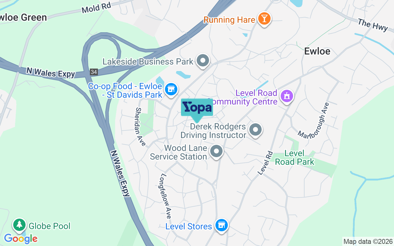 Map showing the location of CH5 3UD