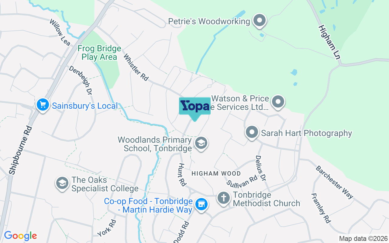Map showing the location of TN10 4BH