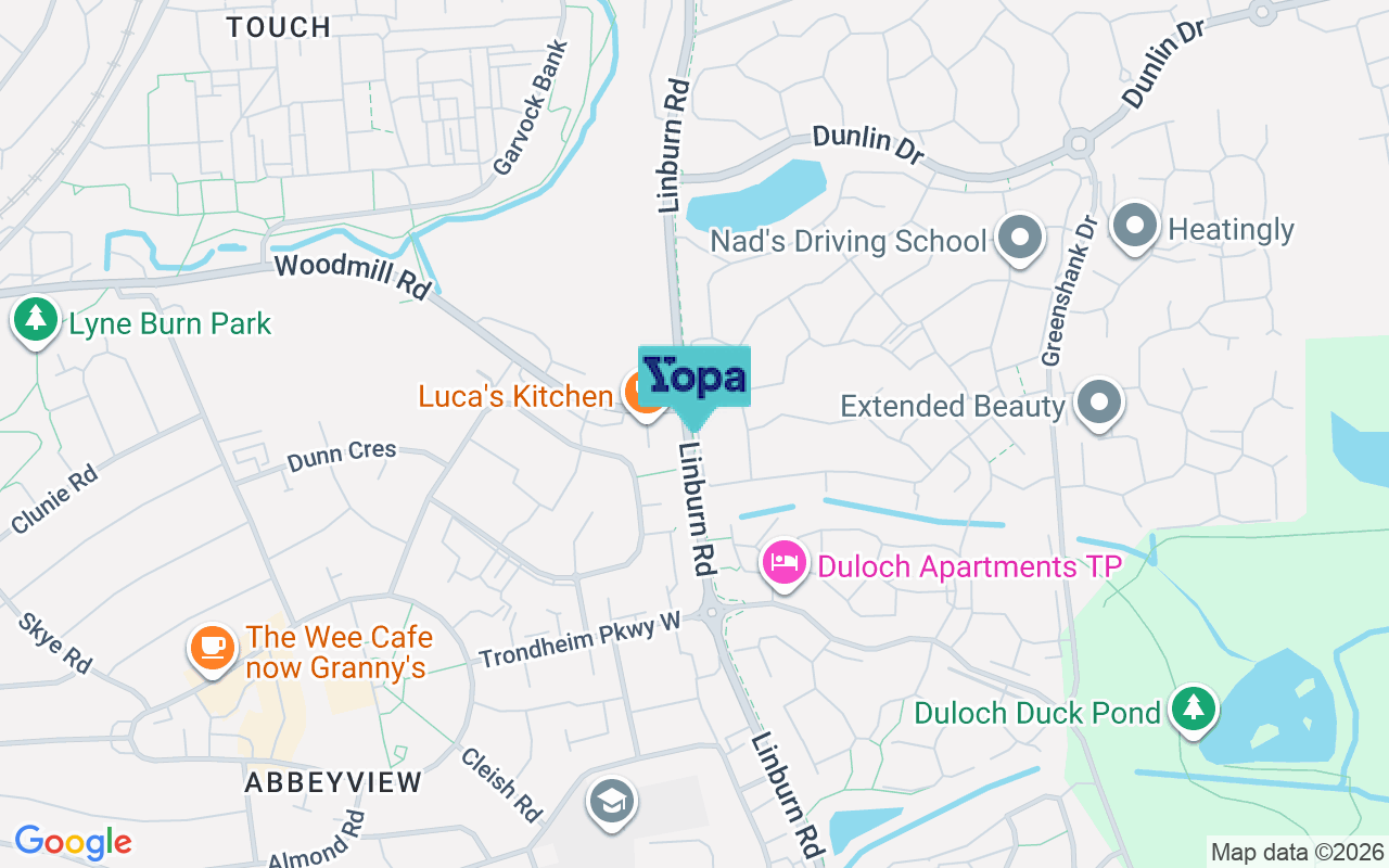 Map showing the location of KY11 8ZL
