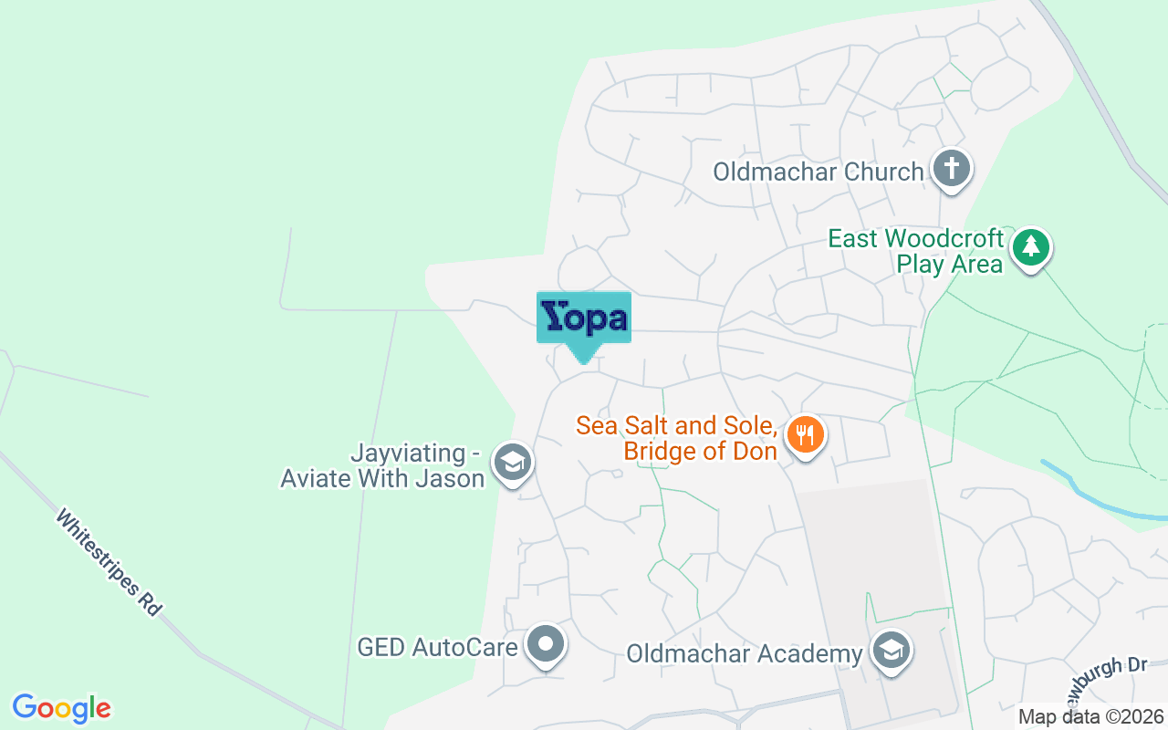 Map showing the location of AB22 8FP
