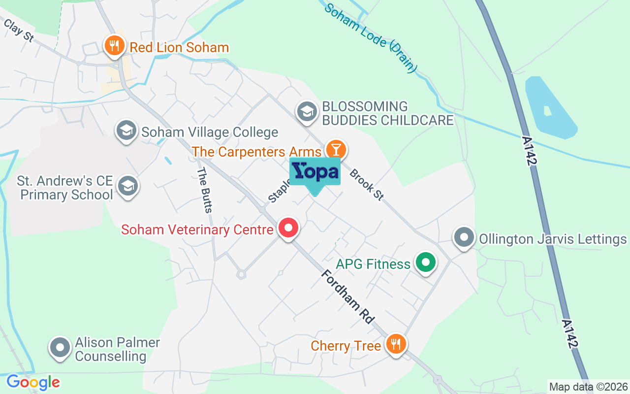 Map showing the location of CB7 5WR
