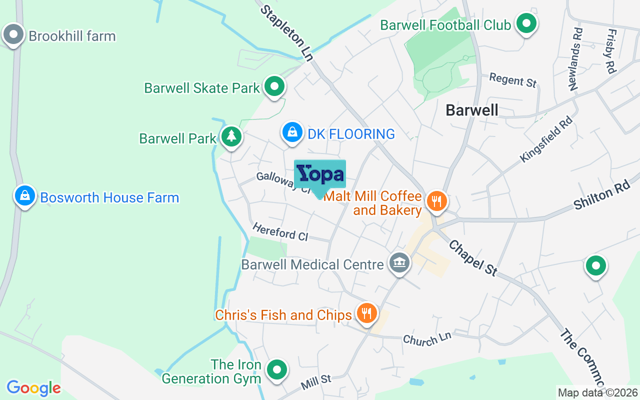 Map showing the location of LE9 8HL