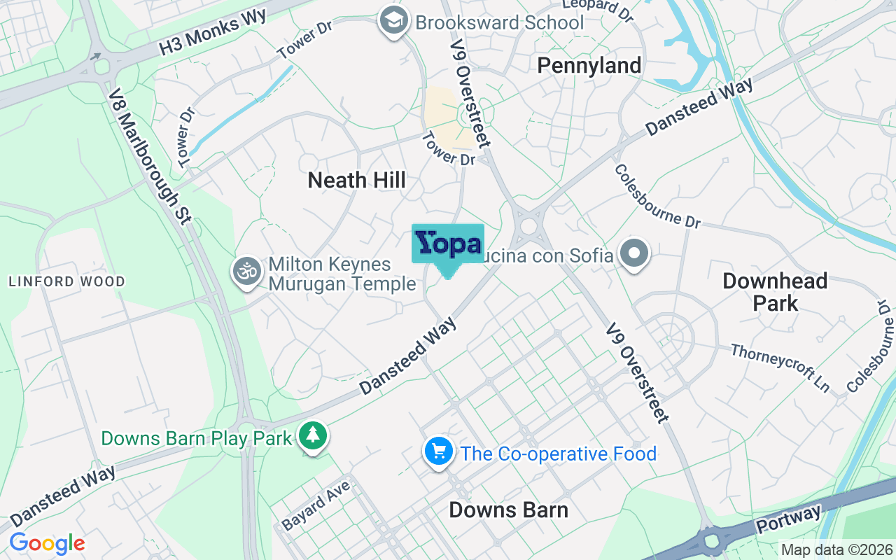 Map showing the location of MK14 6JS