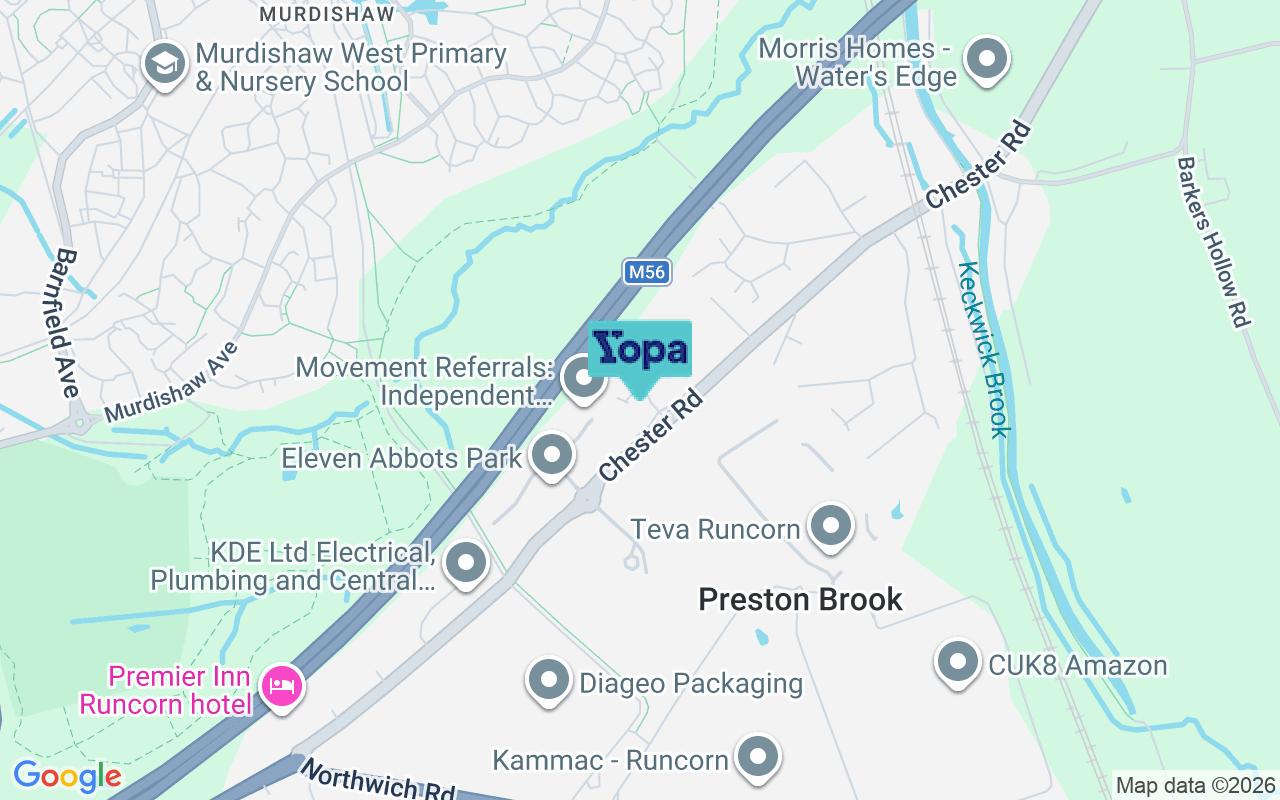Map showing the location of WA7 3GL