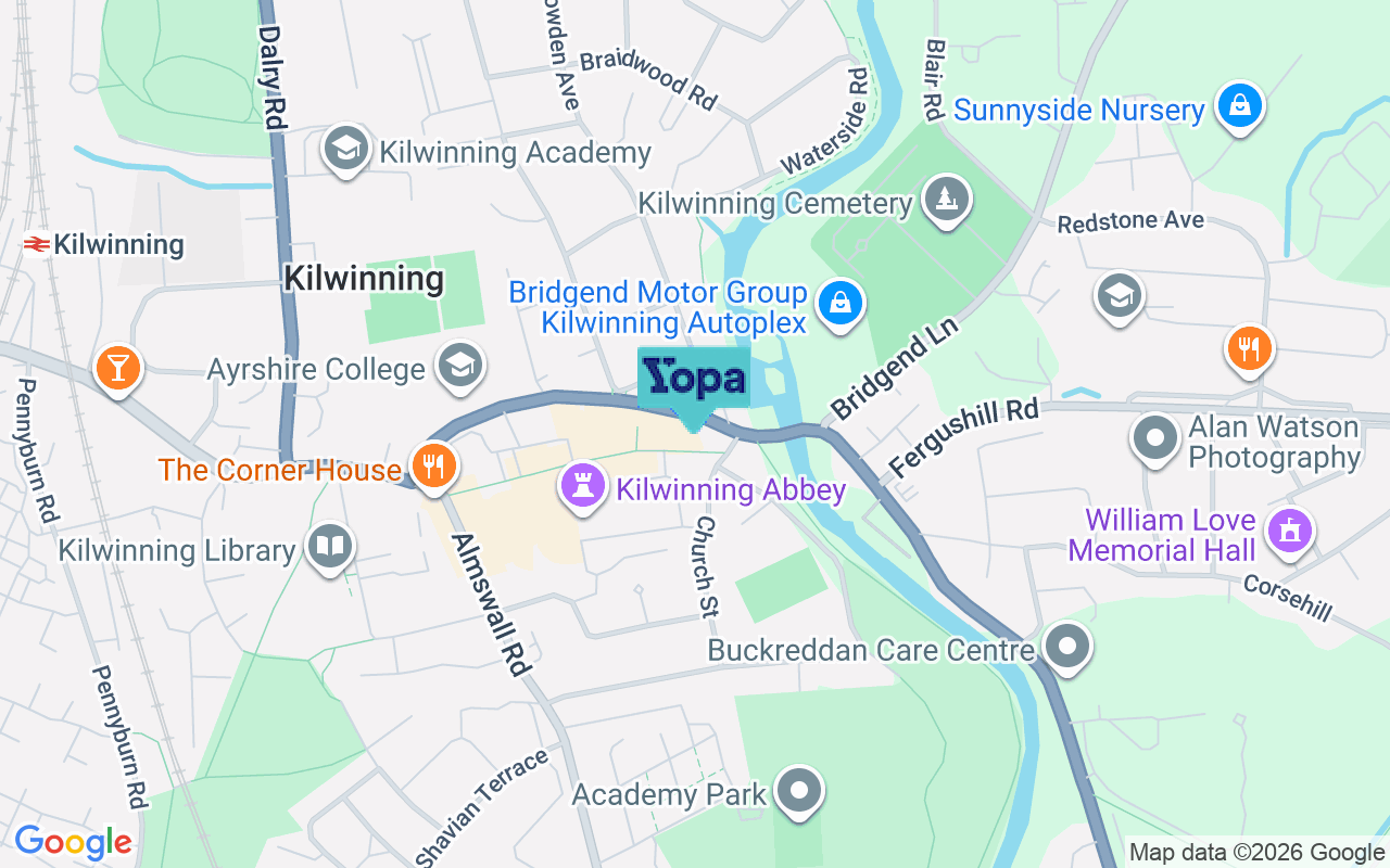 Map showing the location of KA13 6AQ