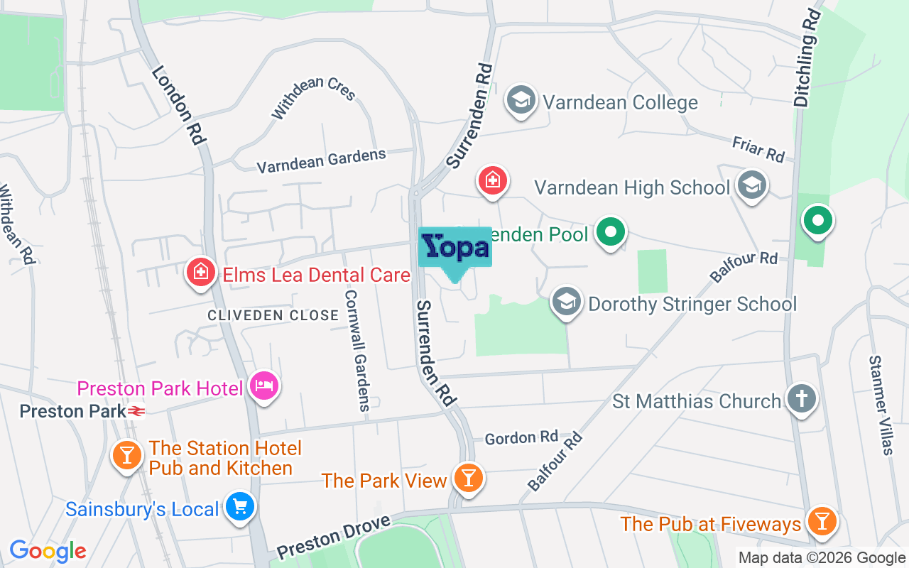 Map showing the location of BN1 6PU