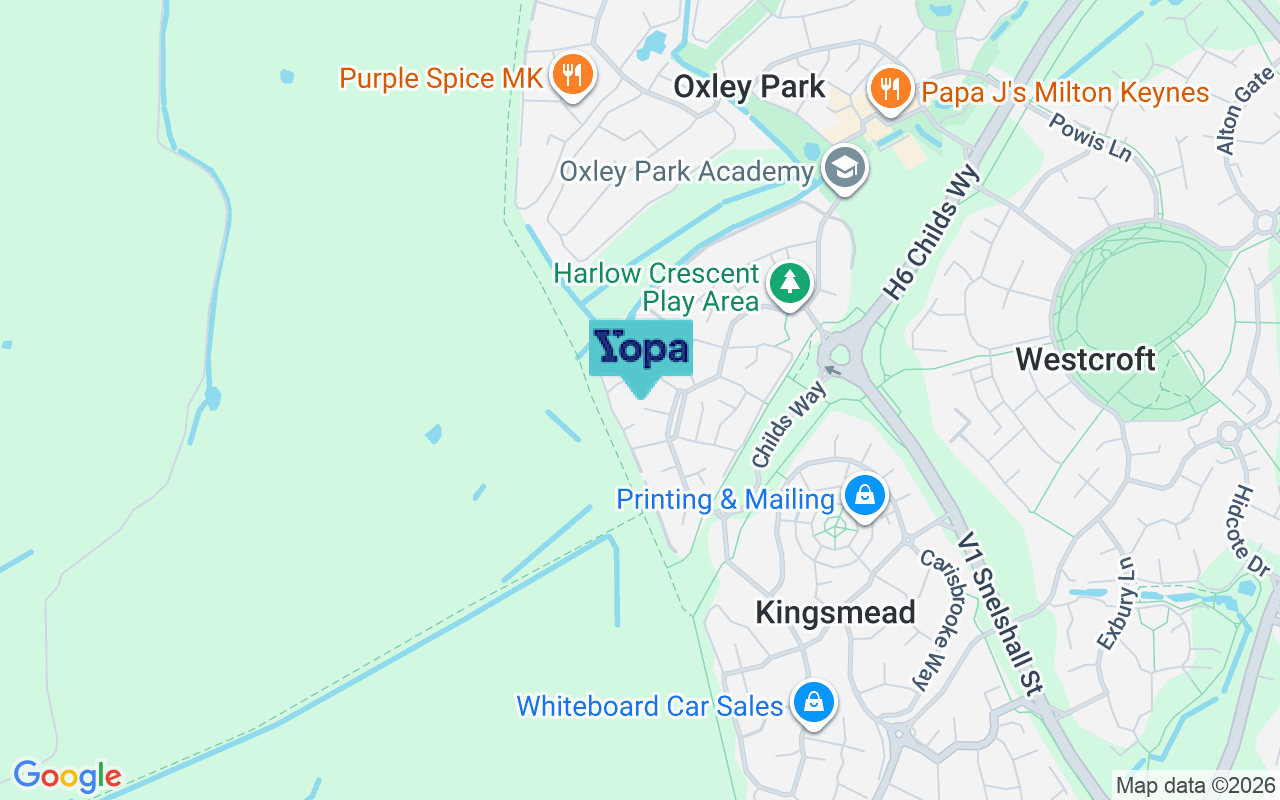 Map showing the location of MK4 4EQ