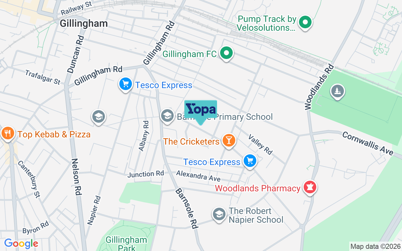 Map showing the location of ME7 2JL