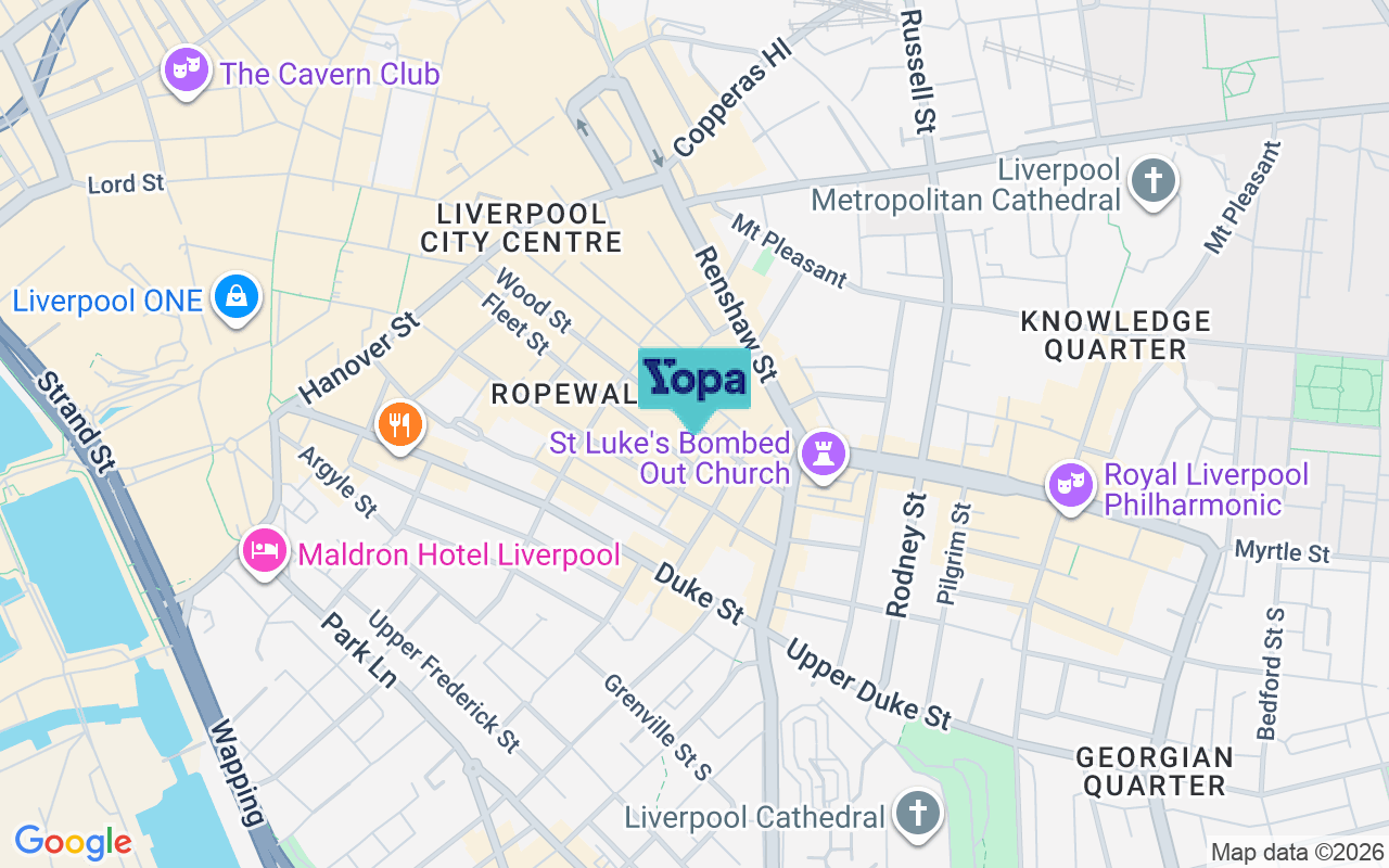 Map showing the location of L1 4DQ
