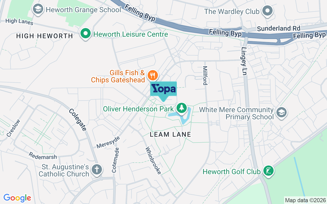 Map showing the location of NE10 8XL