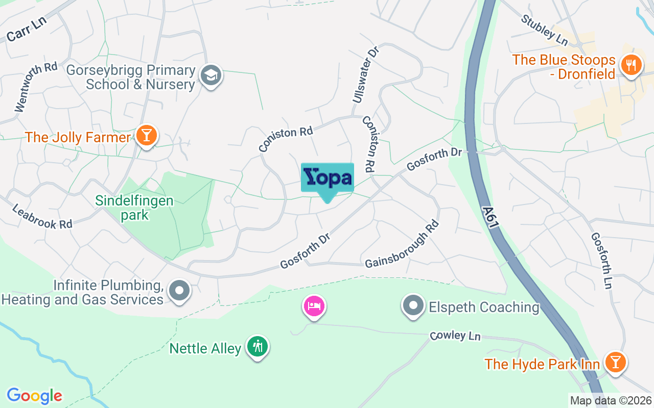 Map showing the location of S18 8PQ