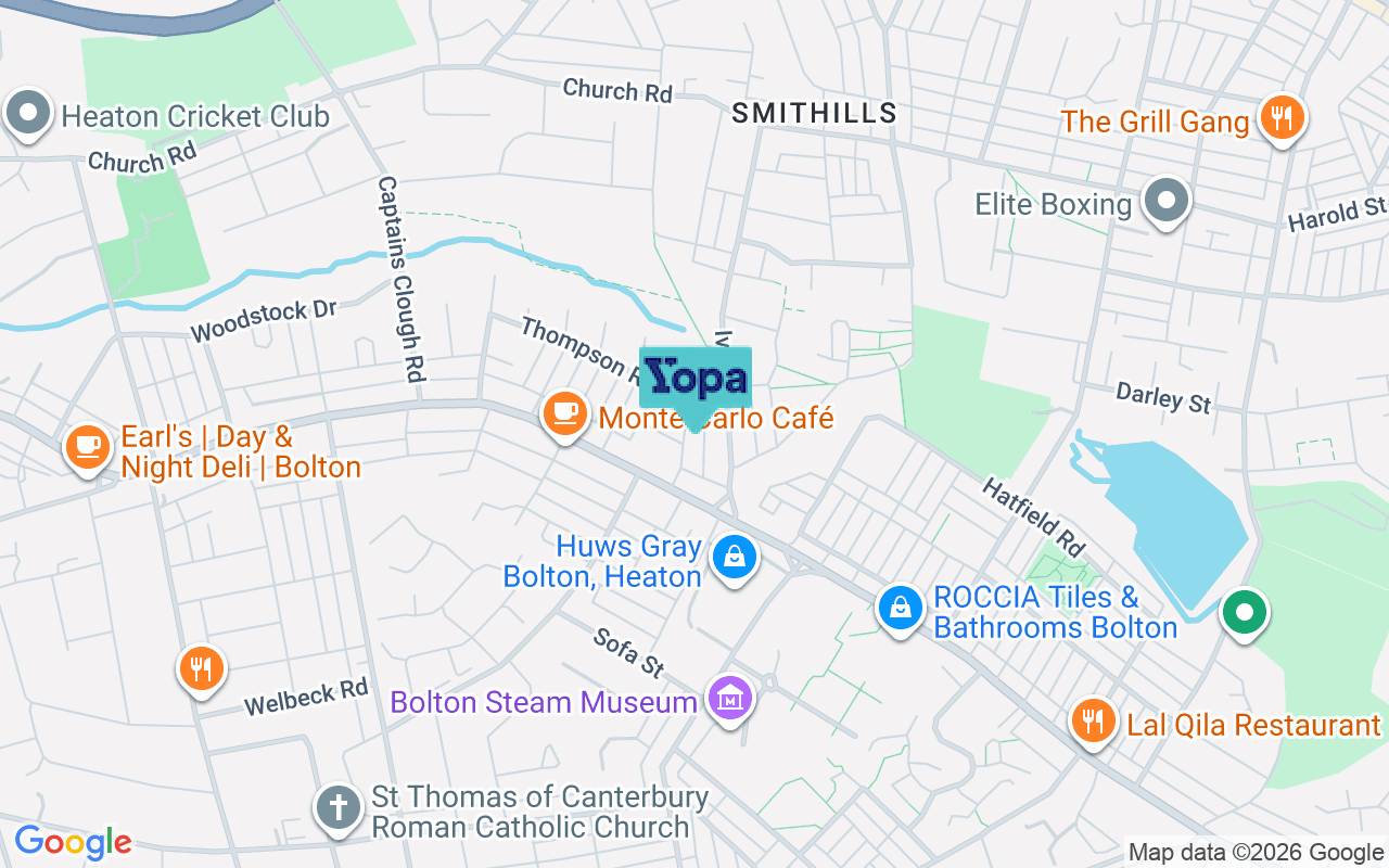 Map showing the location of BL1 6DG
