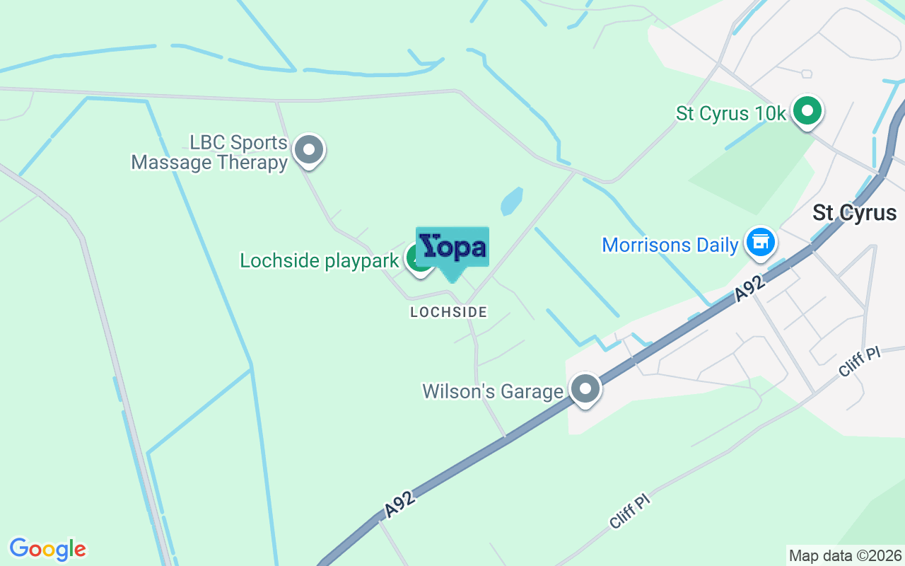 Map showing the location of DD10 0DB